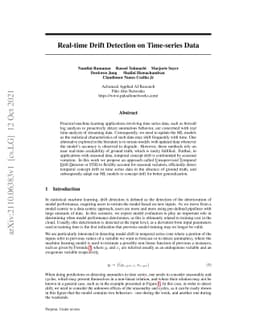 Real-time Drift Detection on Time-series Data