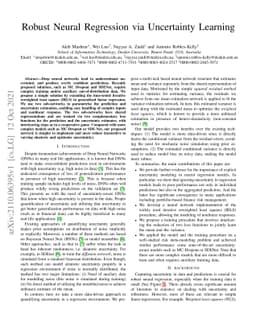 Robust Neural Regression via Uncertainty Learning