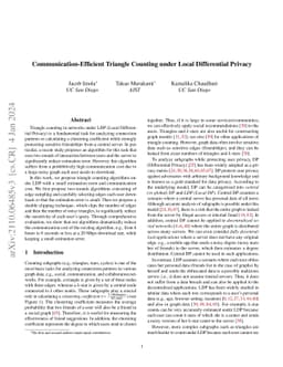Communication-Efficient Triangle Counting under Local Differential
  Privacy