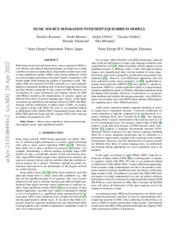 Music Source Separation with Deep Equilibrium Models