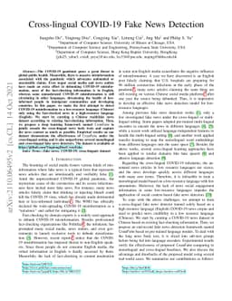 Cross-lingual COVID-19 Fake News Detection