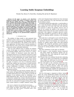 Learning Stable Koopman Embeddings