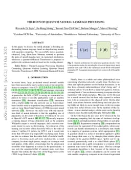 The Dawn of Quantum Natural Language Processing