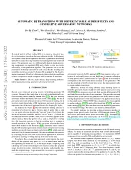 Automatic DJ Transitions with Differentiable Audio Effects and
  Generative Adversarial Networks
