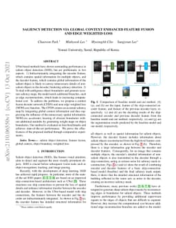 Saliency Detection via Global Context Enhanced Feature Fusion and Edge
  Weighted Loss
