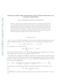 Spectral-norm risk rates for multi-taper estimation of Gaussian
  processes