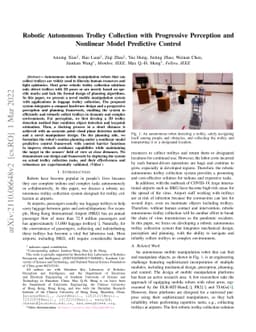 Robotic Autonomous Trolley Collection with Progressive Perception and
  Nonlinear Model Predictive Control