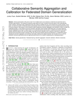 Collaborative Semantic Aggregation and Calibration for Federated Domain
  Generalization