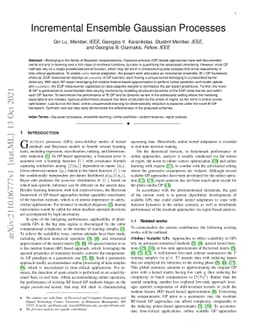 Incremental Ensemble Gaussian Processes