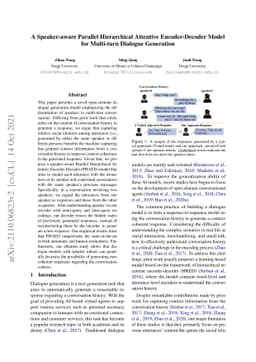 A Speaker-aware Parallel Hierarchical Attentive Encoder-Decoder Model
  for Multi-turn Dialogue Generation
