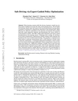 Safe Driving via Expert Guided Policy Optimization