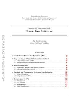 A Review on Human Pose Estimation
