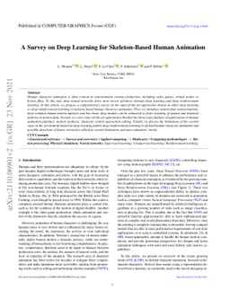A Survey on Deep Learning for Skeleton-Based Human Animation