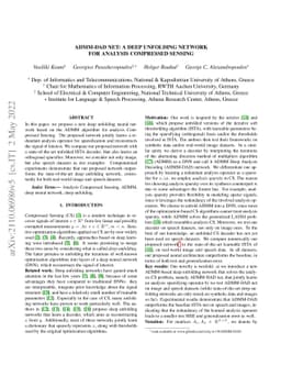 ADMM-DAD net: a deep unfolding network for analysis compressed sensing