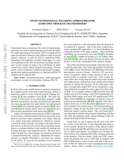 Study of positional encoding approaches for Audio Spectrogram
  Transformers