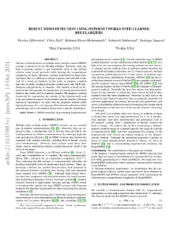 Robust MIMO Detection using Hypernetworks with Learned Regularizers