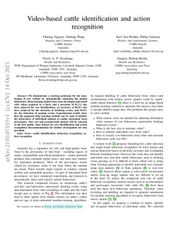 Video-based cattle identification and action recognition