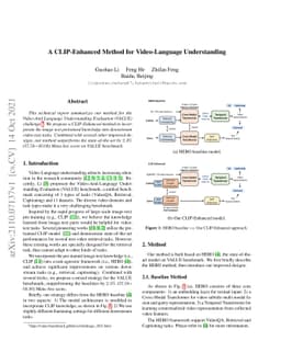 A CLIP-Enhanced Method for Video-Language Understanding