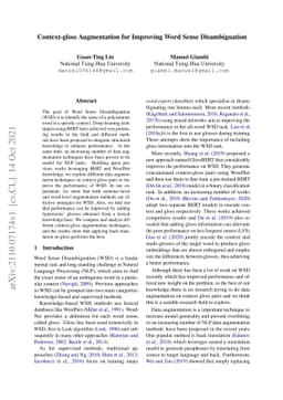 Context-gloss Augmentation for Improving Word Sense Disambiguation