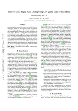 Improve Cross-lingual Voice Cloning Using Low-quality Code-switched Data