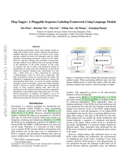Plug-Tagger: A Pluggable Sequence Labeling Framework Using Language
  Models