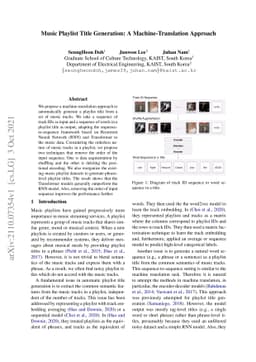 Music Playlist Title Generation: A Machine-Translation Approach