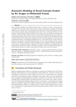 Automatic Modeling of Social Concepts Evoked by Art Images as Multimodal
  Frames