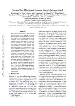 Towards More Effective and Economic Sparsely-Activated Model