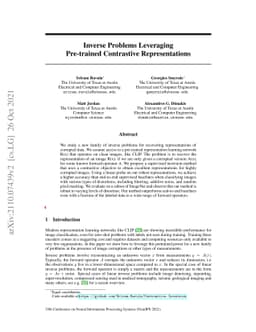 Inverse Problems Leveraging Pre-trained Contrastive Representations