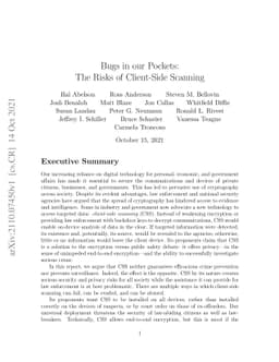 Bugs in our Pockets: The Risks of Client-Side Scanning