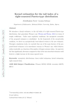 Kernel estimation for the tail index of a right-censored Pareto-type
  distribution