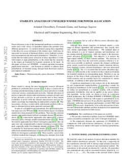 Stability Analysis of Unfolded WMMSE for Power Allocation