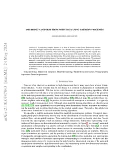 Inferring Manifolds From Noisy Data Using Gaussian Processes