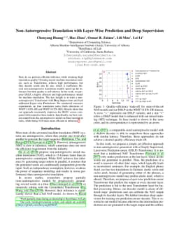 Non-Autoregressive Translation with Layer-Wise Prediction and Deep
  Supervision