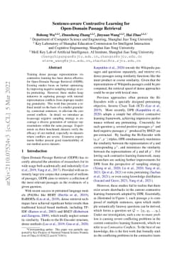 Sentence-aware Contrastive Learning for Open-Domain Passage Retrieval