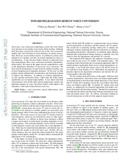 Toward Degradation-Robust Voice Conversion
