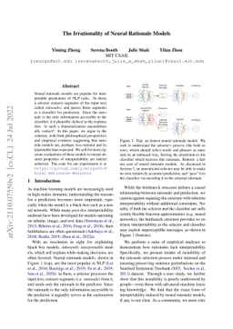 The Irrationality of Neural Rationale Models