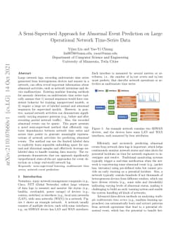 A Semi-Supervised Approach for Abnormal Event Prediction on Large
  Operational Network Time-Series Data
