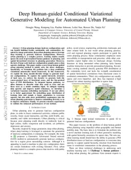 Deep Human-guided Conditional Variational Generative Modeling for
  Automated Urban Planning
