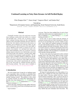 Continual Learning on Noisy Data Streams via Self-Purified Replay