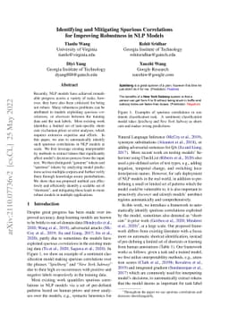 Identifying and Mitigating Spurious Correlations for Improving
  Robustness in NLP Models
