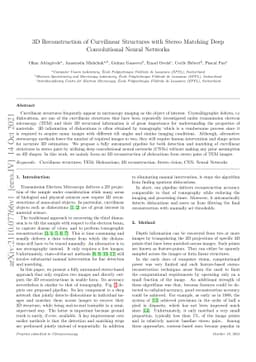 3D Reconstruction of Curvilinear Structures with Stereo Matching
  DeepConvolutional Neural Networks