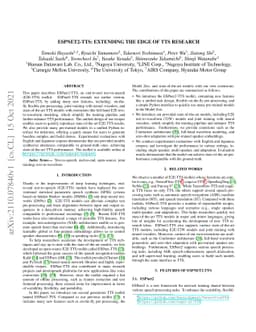ESPnet2-TTS: Extending the Edge of TTS Research