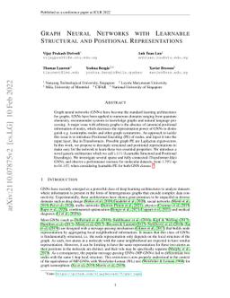 Graph Neural Networks with Learnable Structural and Positional
  Representations