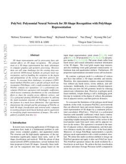PolyNet: Polynomial Neural Network for 3D Shape Recognition with
  PolyShape Representation