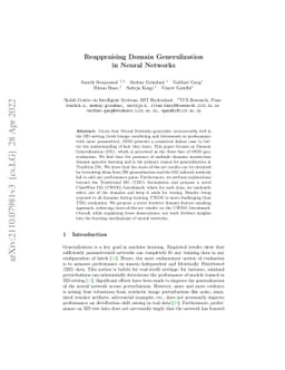Reappraising Domain Generalization in Neural Networks