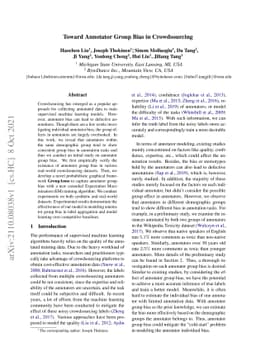 Toward Annotator Group Bias in Crowdsourcing