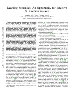 Learning Semantics: An Opportunity for Effective 6G Communications