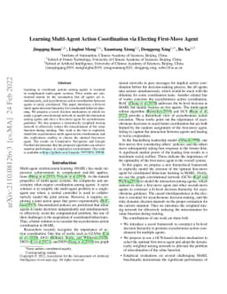 Learning Multi-agent Action Coordination via Electing First-move Agent