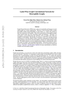 Label-Wise Graph Convolutional Network for Heterophilic Graphs